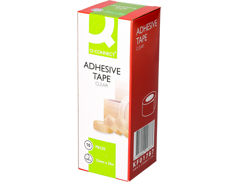 CINTA ADHESIVA Q-CONNECT TRANSPARENTE 33 MT X 15 MM