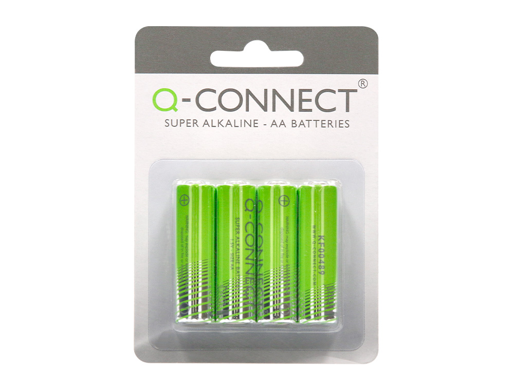 Pila q-connect alcalina aa blister con 4 unidades