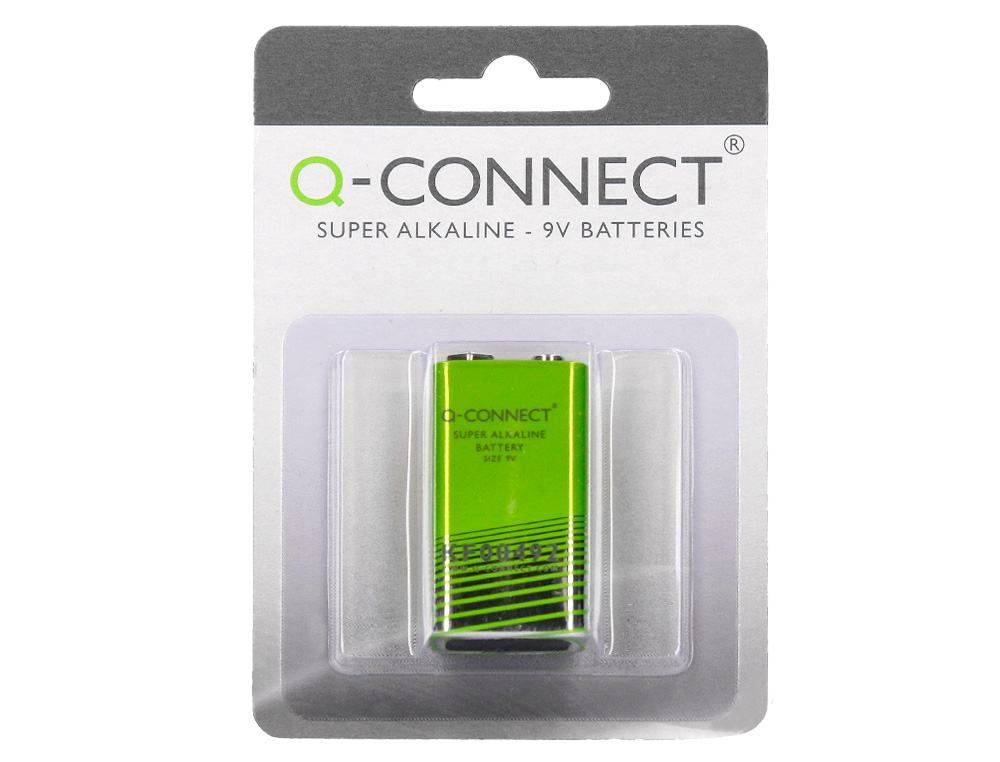 PILHA Q-CONNECT ALCALINA 9VOLT BLISTER COM 1 UNIDADE
