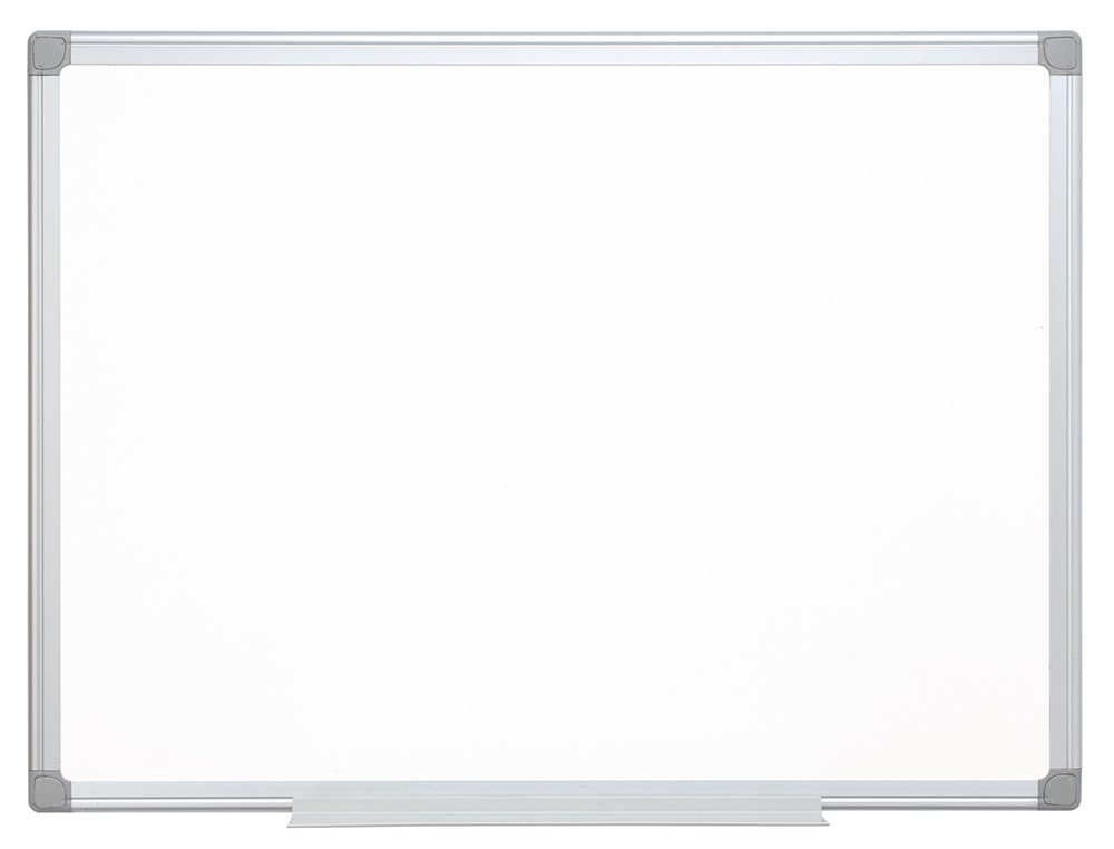 Pizarra blanca q-connect laminada marco de aluminio 150x100 cm