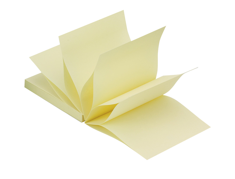 BLOC DE NOTAS ADHESIVAS QUITA Y PON Q-CONNECT 76X76 MM ZIG-ZAG