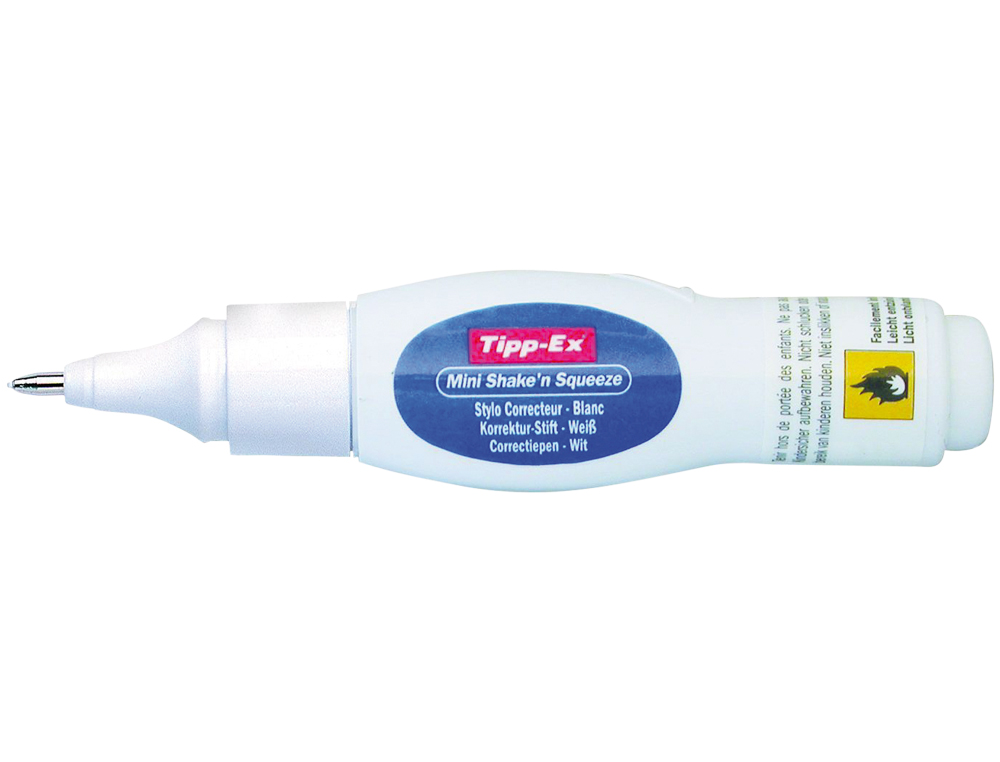 Corrector tipp-ex lapiz 4 ml shake'n squeeze mini con punta metalica