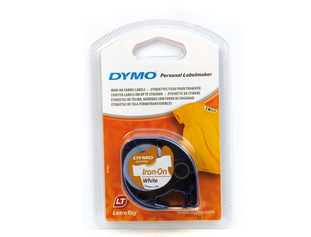 Cinta dymo 12mm para ropa maquina letratag