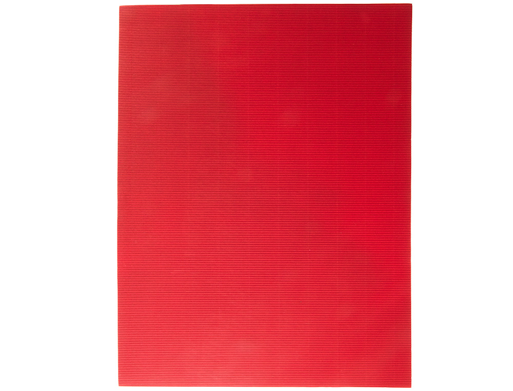 Carton ondulado liderpapel 50 x 70cm 320g/m2 rojo