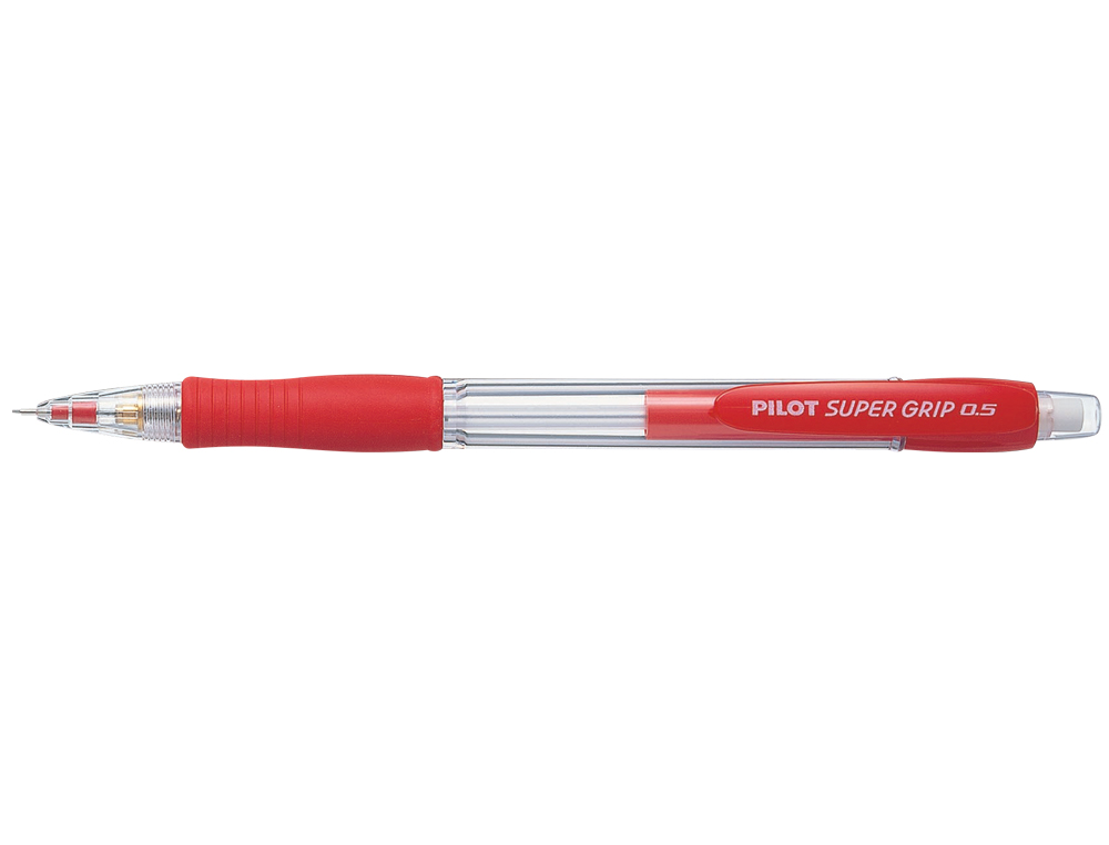 Portaminas pilot super grip rojo 0,5 mm sujecion de caucho