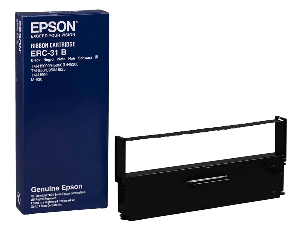 Cinta impresora epson erc-31b negra m-930 tm-930 930ii 950 u950 u925 h5000 u590