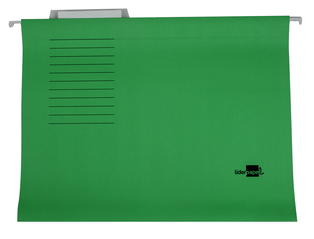 CARPETA COLGANTE LIDERPAPEL FOLIO VERDE