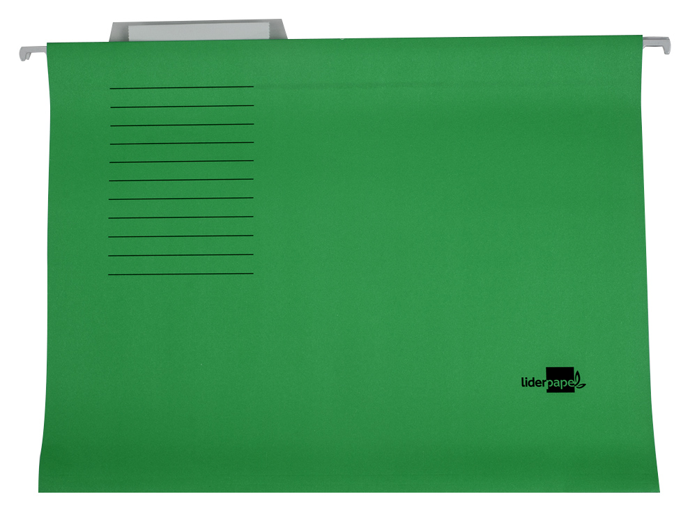 Carpeta colgante liderpapel folio verde