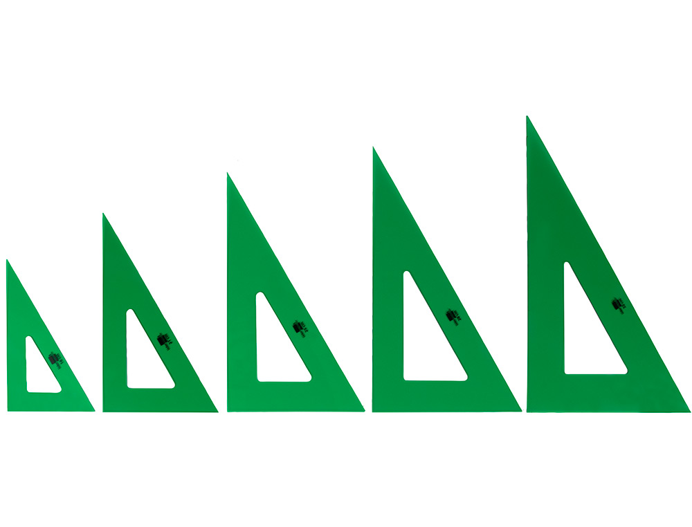 ESCUADRA LIDERPAPEL 28 CM ACRILICO VERDE