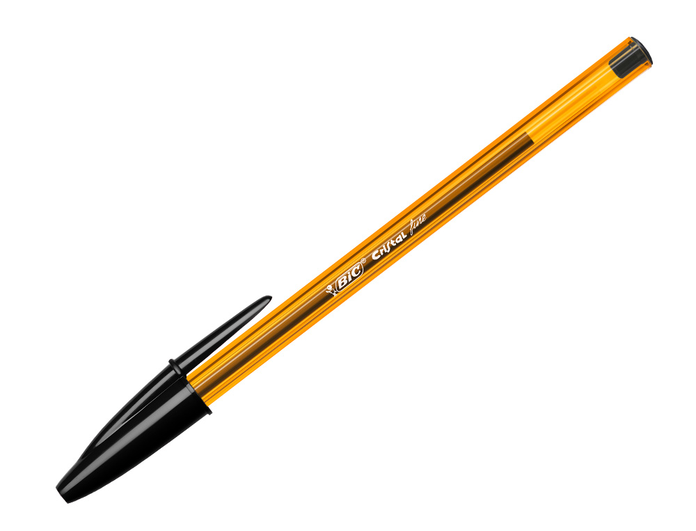 BiC Cristal Original Fine Bolígrafo de punta de bola, punta fina 3  BOLIGRAFOS NEGROS El bolígrafo de punta de bola BIC® Cristal® Fine permite  que la tinta fluya con suavidad al escribir. 