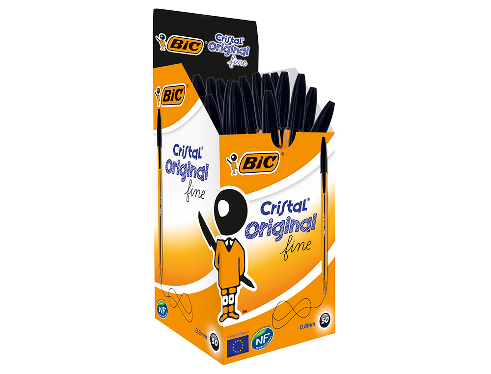 BOLIGRAFO BIC CRISTAL PUNTA FINA NEGRO