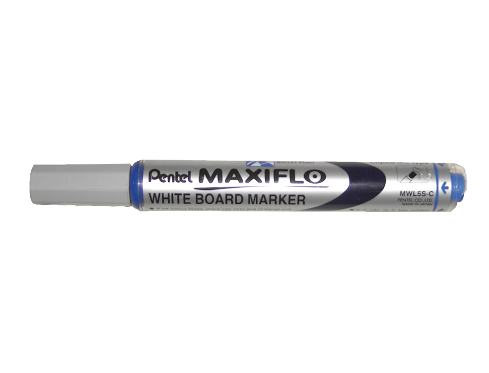 Rotulador maxiflo pentel para pizarra blanca color azul