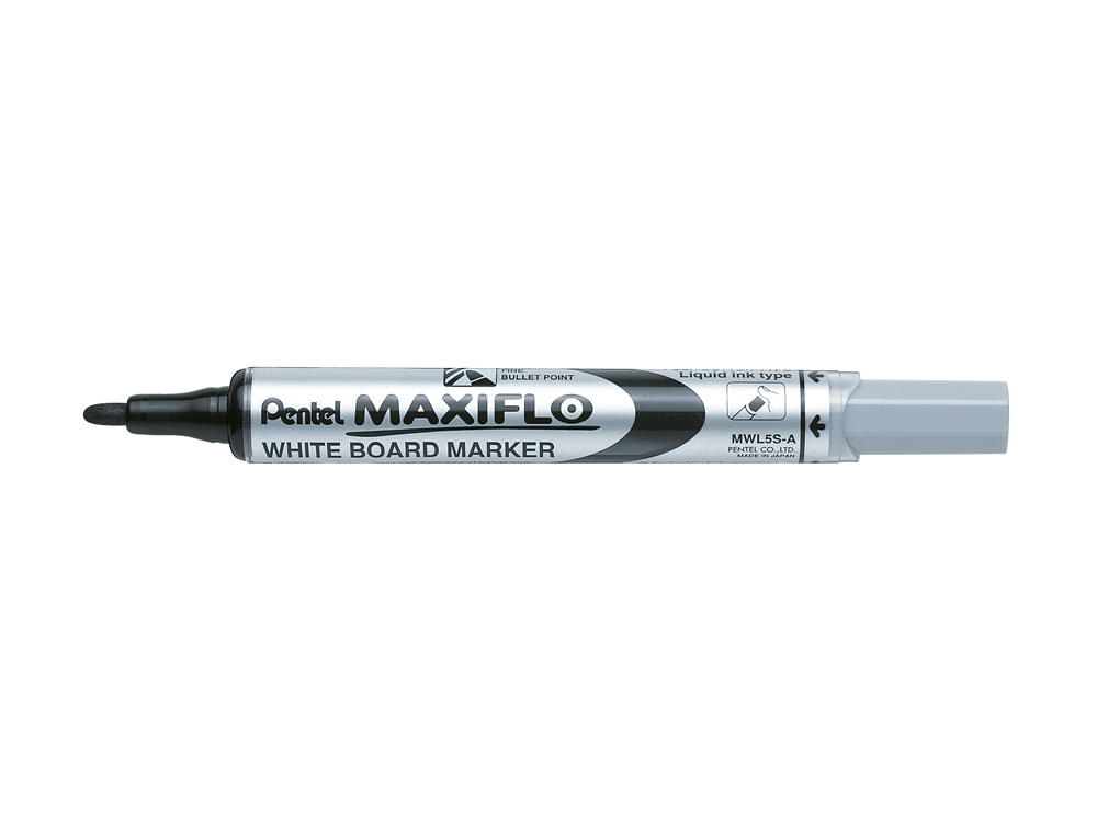 Rotulador maxiflo pentel para pizarra blanca color negro