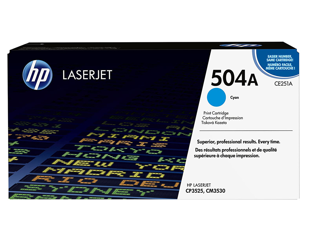 Toner hp laserjet color cp3525 cian 7.000 pag