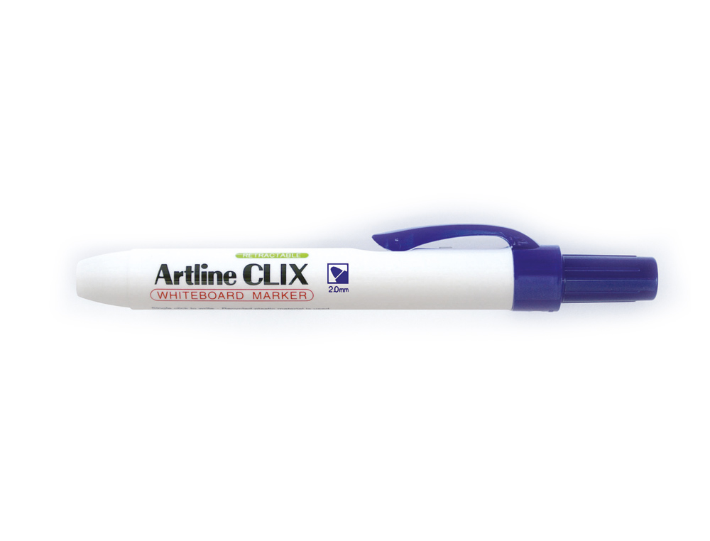 Rotulador artline clix pizarra ek-573a azul punta retractil redonda 2 mm