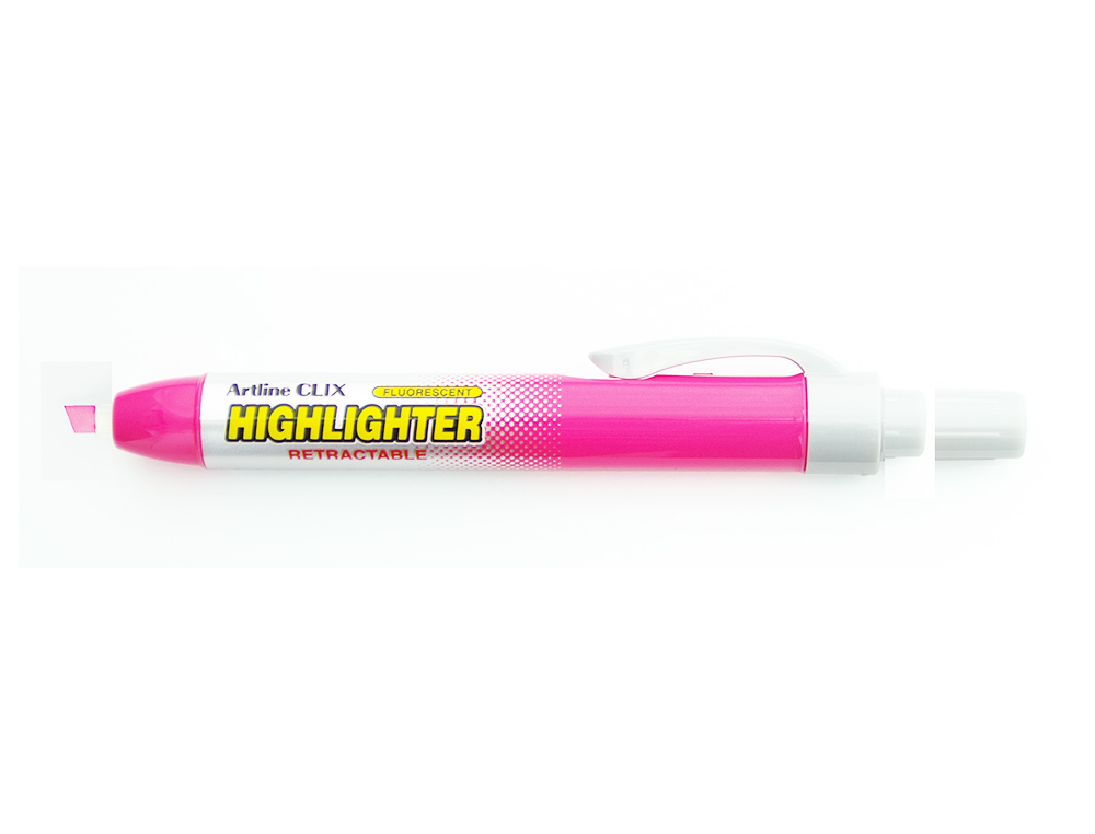 Rotulador artline clix fluorescente ek-63 rosa punta biselada 4.00 mm