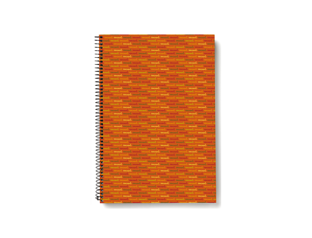 Cuaderno espiral liderpapel cuarto multilider tapa forrada 80h 80 gr cuadro 4mm con margen naranja