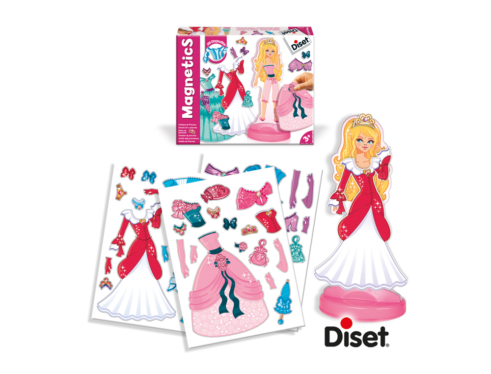 Juego diset magnetico vestidos de princesas