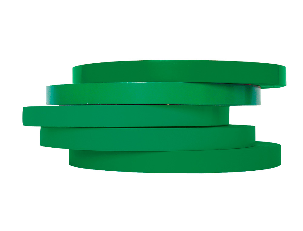 Cinta adhesiva q-connect 66m x 9mm verde para cerrar bolsas