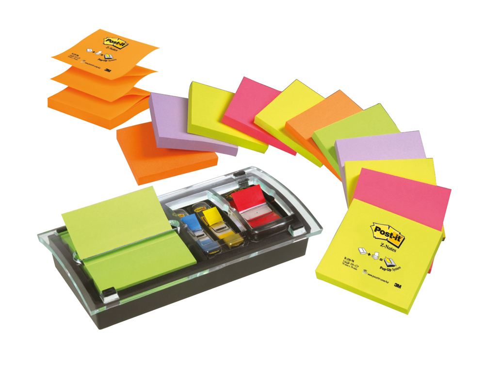 Bloc de notas adhesivas quita y pon post-it dispensador de index