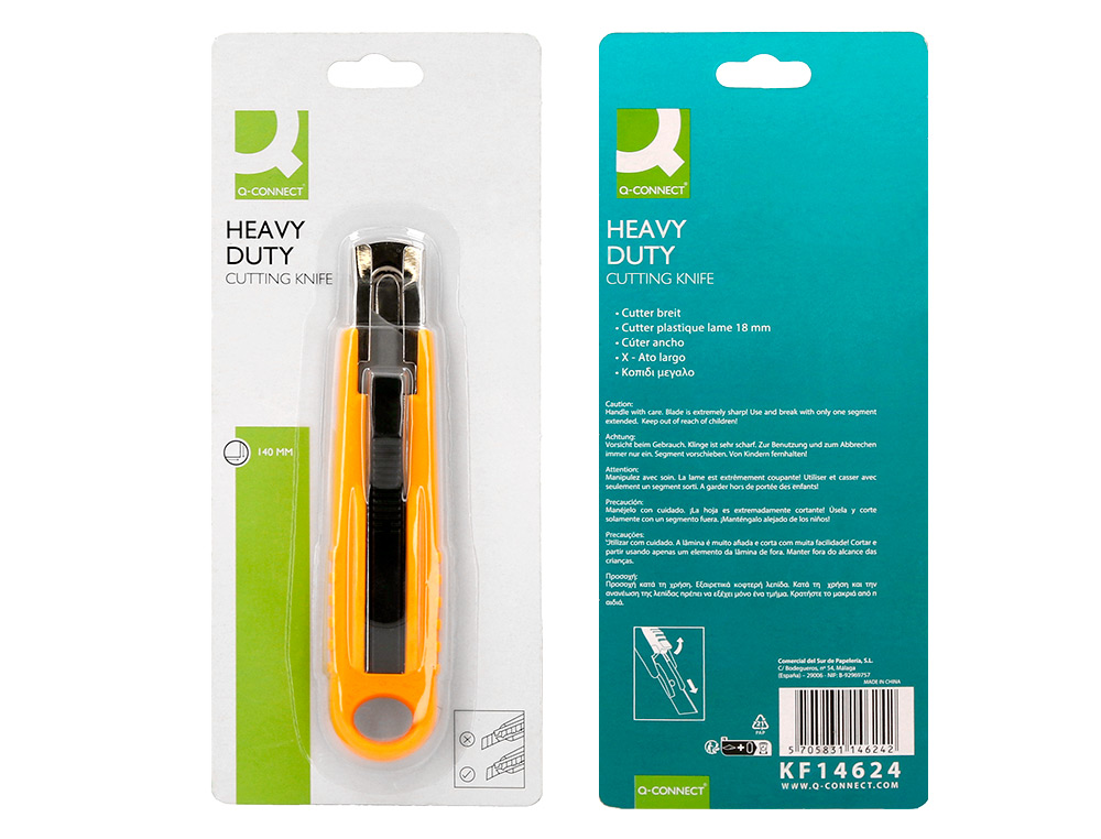 X-ATO Q-CONNECT DE SEGURANCA LAMINA DE ACO 18 MM DE LARGURA COMPRIMENTO 140 MM BLISTER DE 1 UNIDADE
