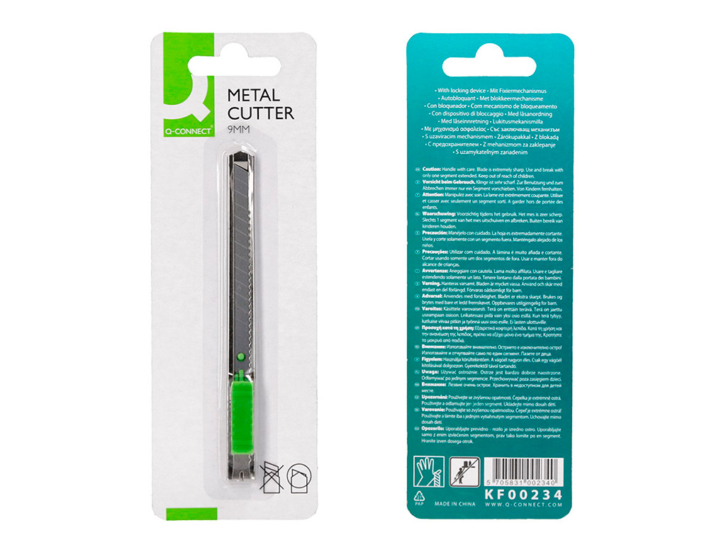X-ATO Q-CONNECT ESTREITO METALICO LAMINA DE ACO 9 MM DE LARGURA COMPRIMENTO 140 MM BLISTER DE 1 UNIDADE