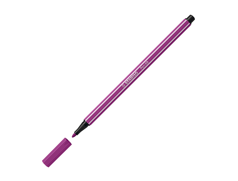 ROTULADOR STABILO ACUARELABLE PEN 68 LILA PUNTA GRUESA 1MM