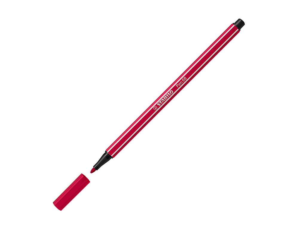 ROTULADOR STABILO ACUARELABLE PEN 68 ROJO OSCURO PUNTA GRUESA 1MM