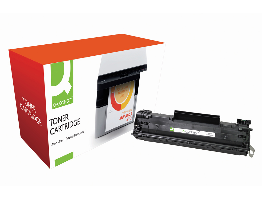 Toner q-connect compatible hp cb436a laserjet /p1505n/m1120mfp/m1522mfp/mfp -2.000pag- negr0