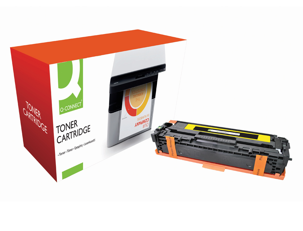 Toner q-connect compatible hp cb542a color laser jet 1215/1515/1518 amarillo -1.400pag-