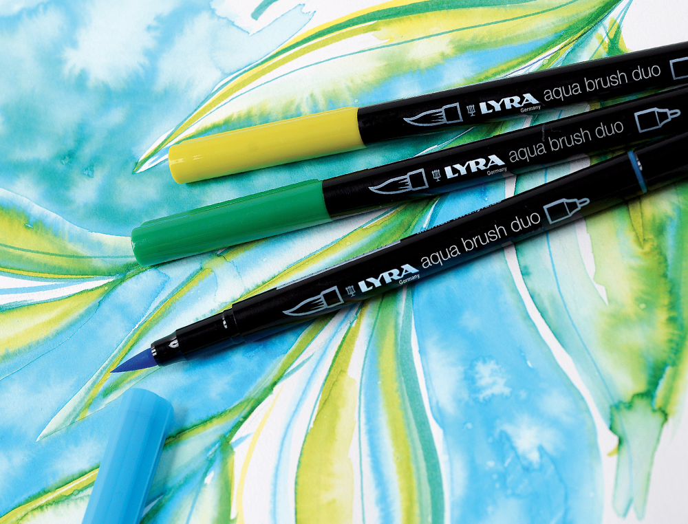 Rotulador Lyra Aqua Brush Duo Estuche 24 ud Colores Surtidos. Rotuladores  punta pincel y punta fina . La Superpapelería