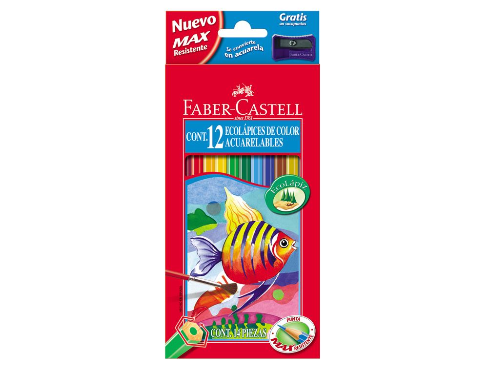 Colores Faber-Castell Acuarelables x 12 Unidades