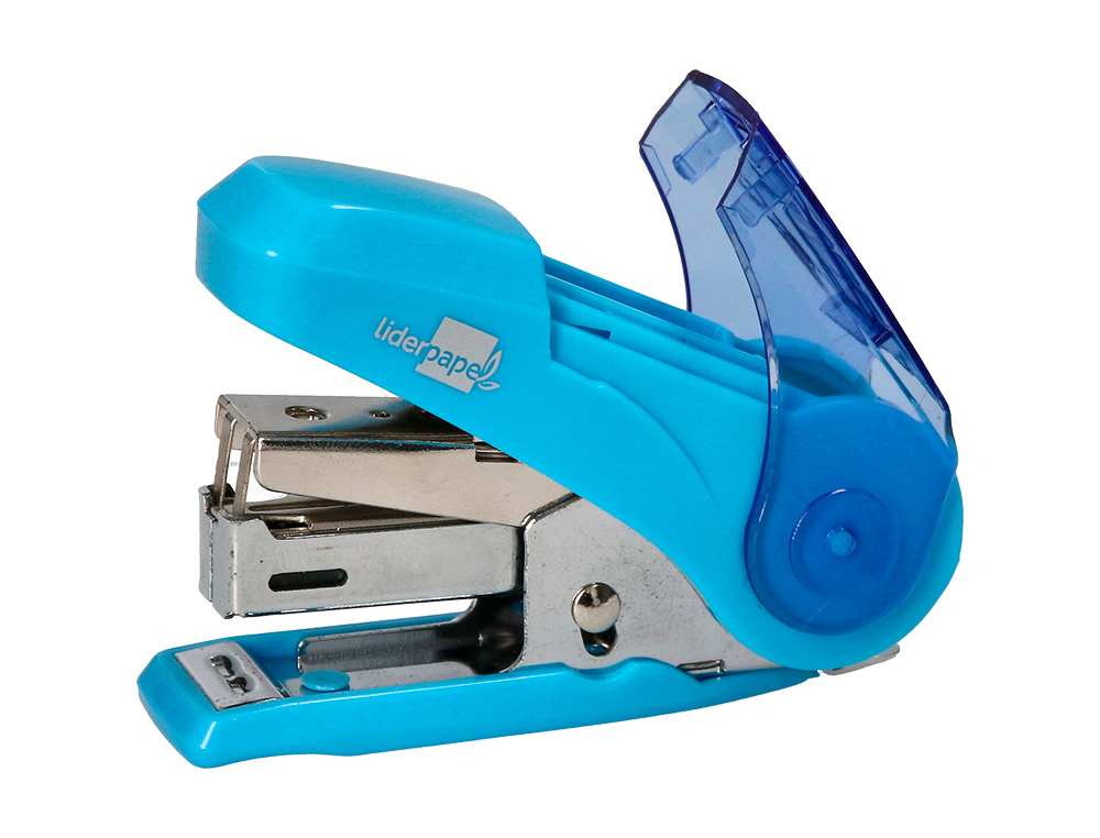 GRAPADORA LIDERPAPEL MICRO CON REGALO DE FUNDA Y CAJA DE 1000 GRAPAS N10 CAPACIDAD 12 HOJAS COLORES SURTIDOS