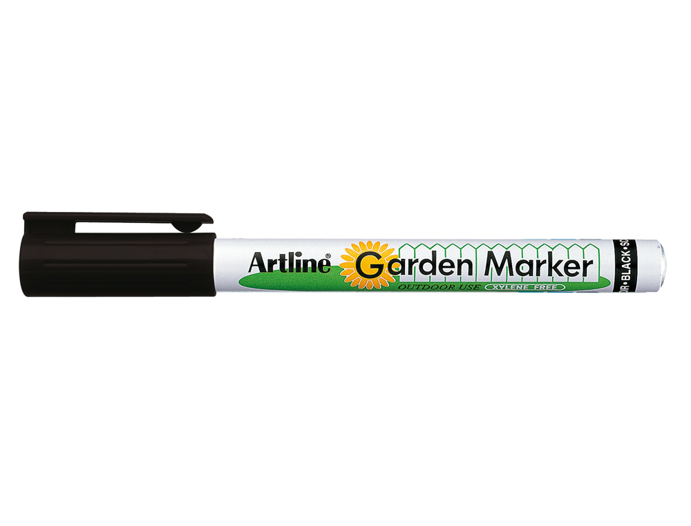 Rotulador artline marcador permanente ek-780 negro punta redonda 0,8 mm en blister brico para jardin