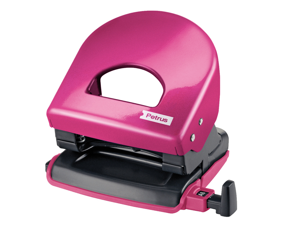 Taladrador petrus 62 wow fucsia metalizado capacidad 30 hojas