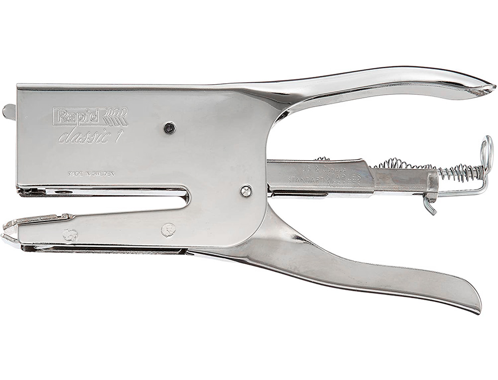 GRAPADORA RAPID DE TENAZA K1 CAPACIDAD 50 HOJAS USA GRAPAS 22/6 24/6 Y 24/8
