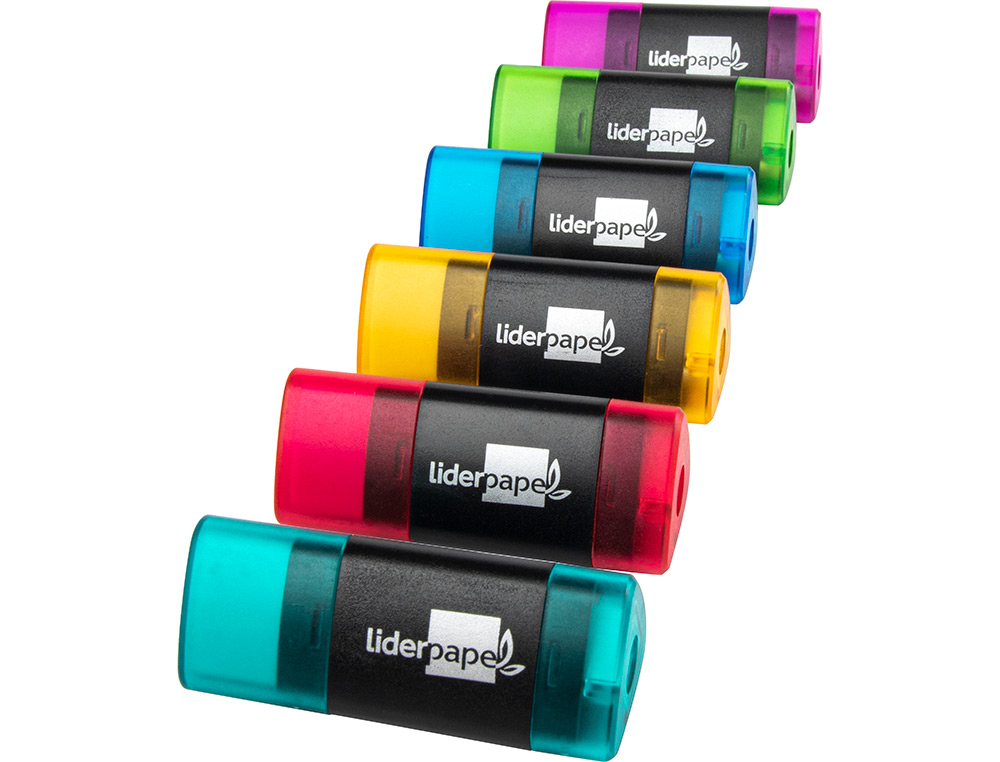 GOMA DE BORRAR LIDERPAPEL TRIANGULAR CON SACAPUNTAS