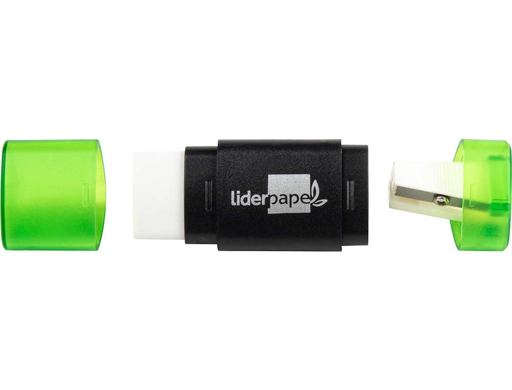 GOMA DE BORRAR LIDERPAPEL TRIANGULAR CON SACAPUNTAS