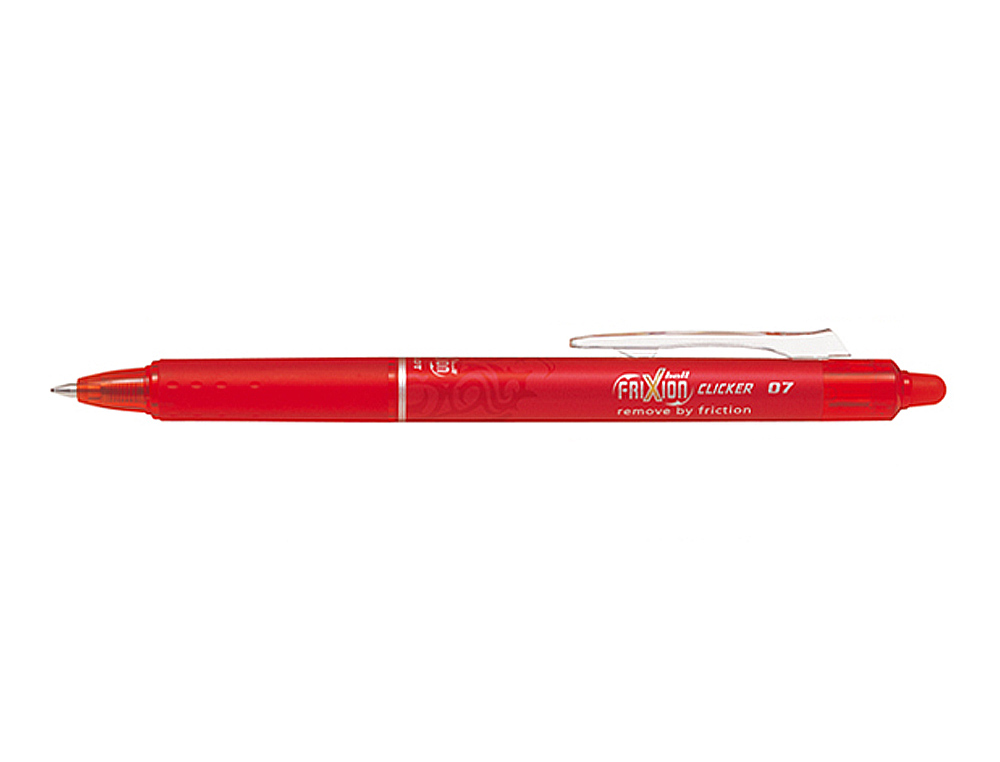 Boligrafo pilot frixion clicker borrable 0,7 mm color rojo