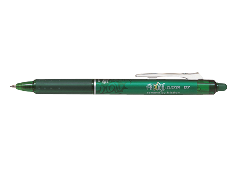 Boligrafo pilot frixion clicker borrable 0,7 mm color verde