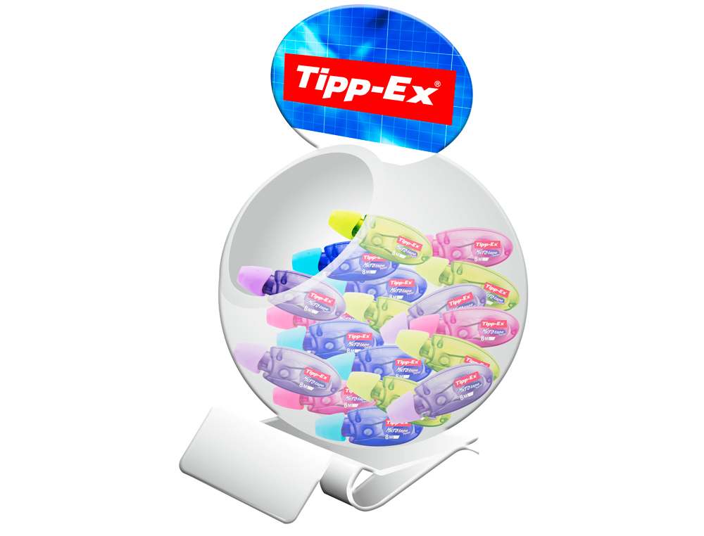 Corrector tipp-ex micro tape twist 5 mm x 8 m expositor de 60 unidades