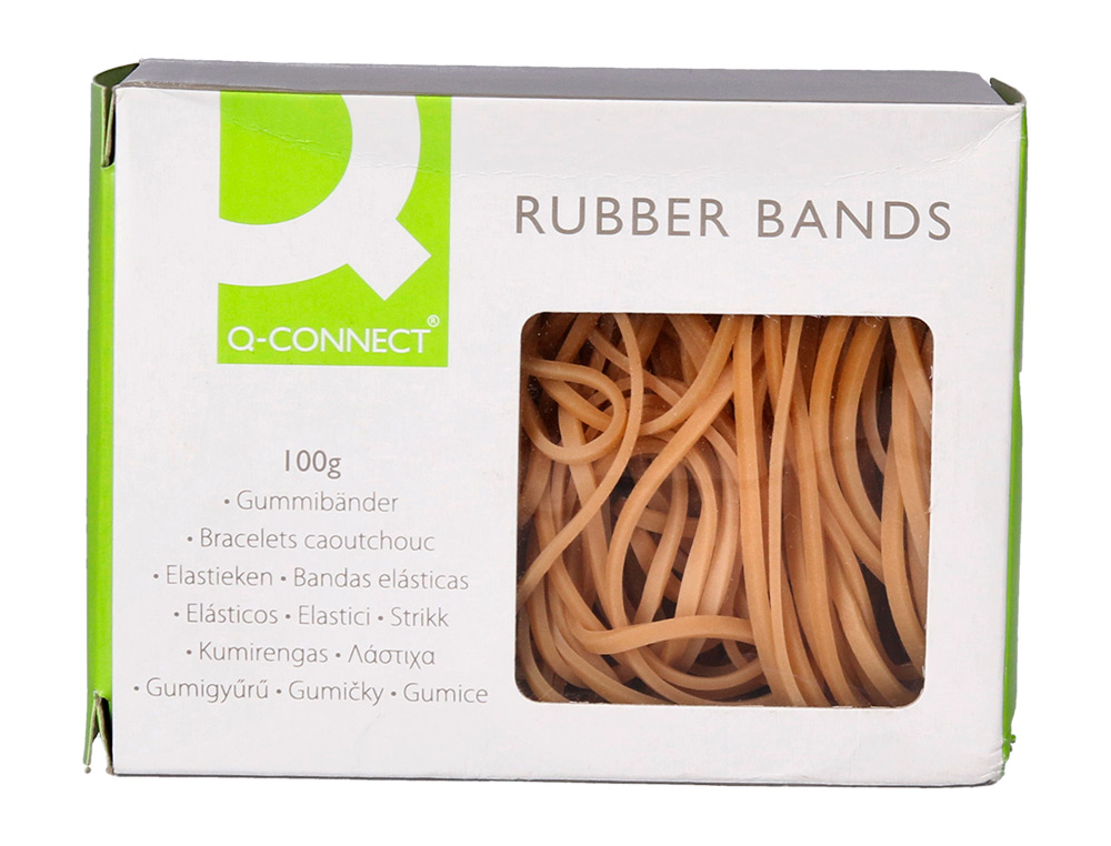 Gomillas elasticas q-connect 100 gr numero 7 70 x 2 mm