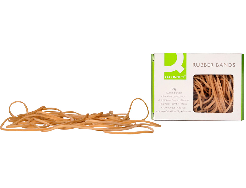 GOMILLAS ELASTICAS Q-CONNECT 100 GR NUMERO 9 90 X 2 MM