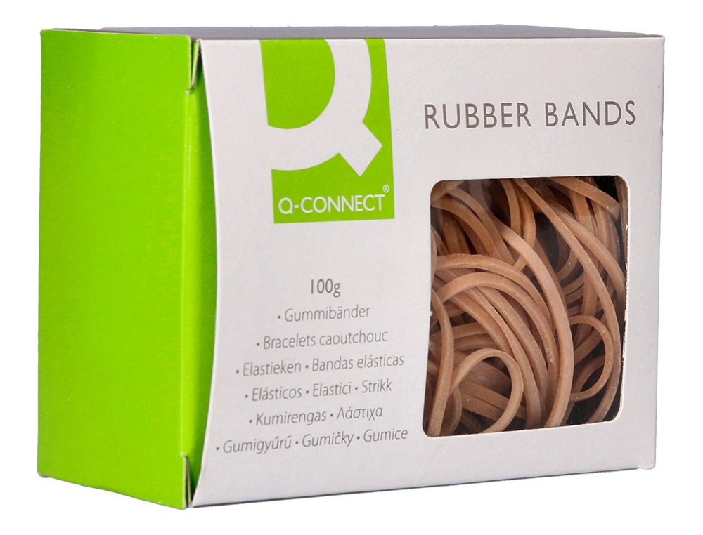 GOMILLAS ELASTICAS Q-CONNECT 100 GR NUMERO 10 100 X 2 MM