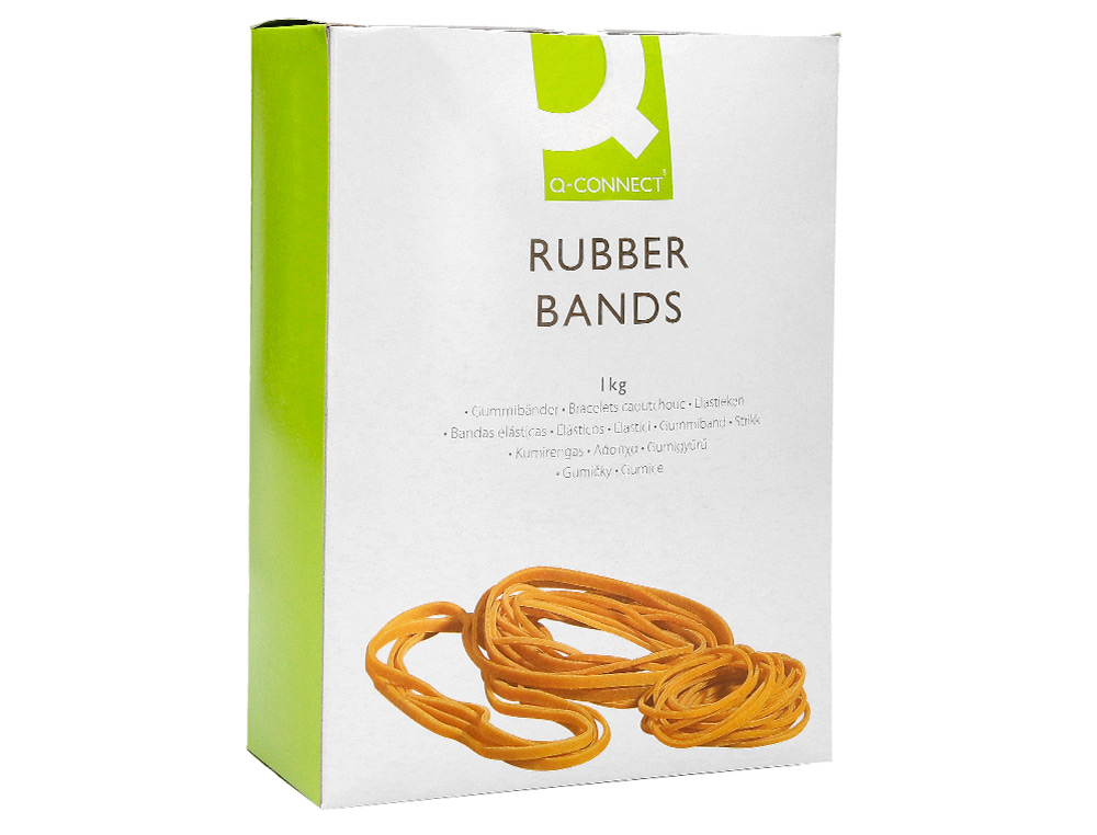 BANDAS ELASTICAS Q-CONNECT 1000 GR 100 X 9 MM NUMERO 10