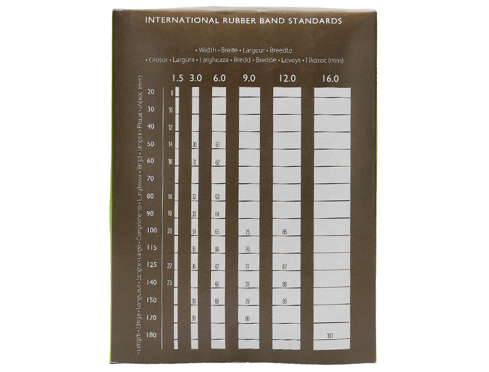 BANDAS ELASTICAS Q-CONNECT 1000 GR 100 X 9 MM NUMERO 10