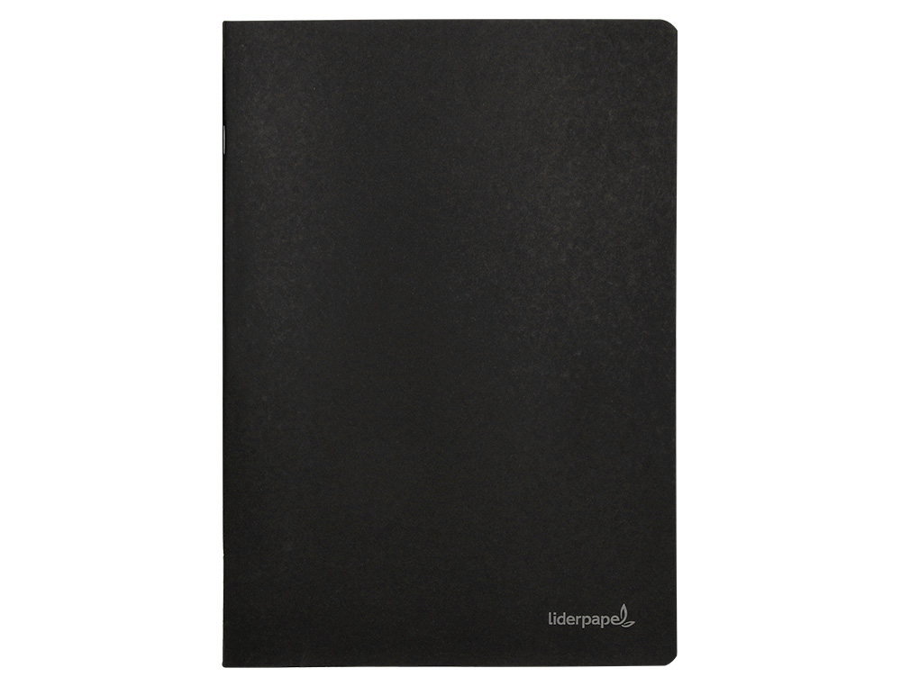 Libreta liderpapel tapa negra a5 80 hojas 60g/m2 liso con doble margen