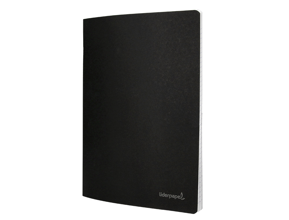 CADERNO AGRAFADO LIDERPAPEL CAPA PRETA DIN A5 80 F LISO 60GR