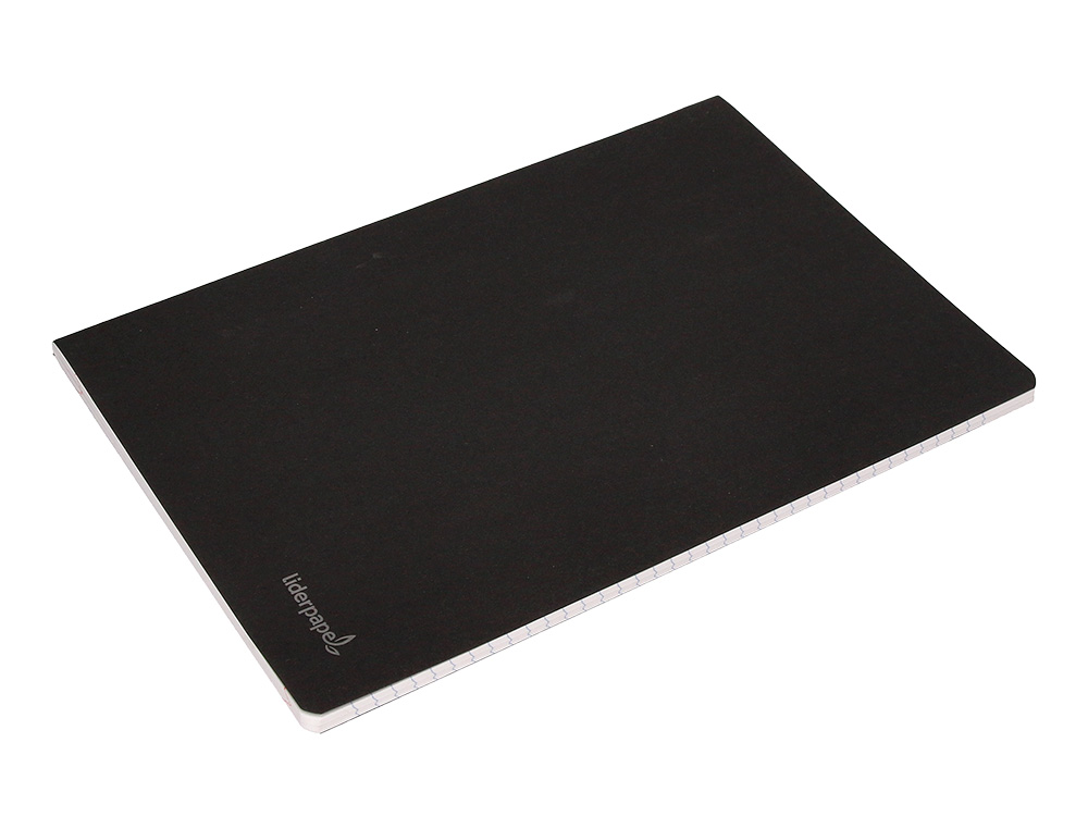 CADERNO AGRAFADO LIDERPAPEL CAPA PRETA DIN A5 80 F LISO 60GR