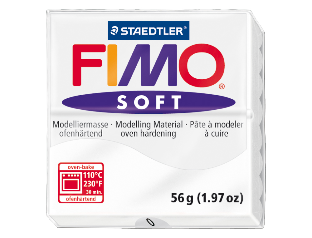 Pasta staedtler fimo soft 57 gr color blanco